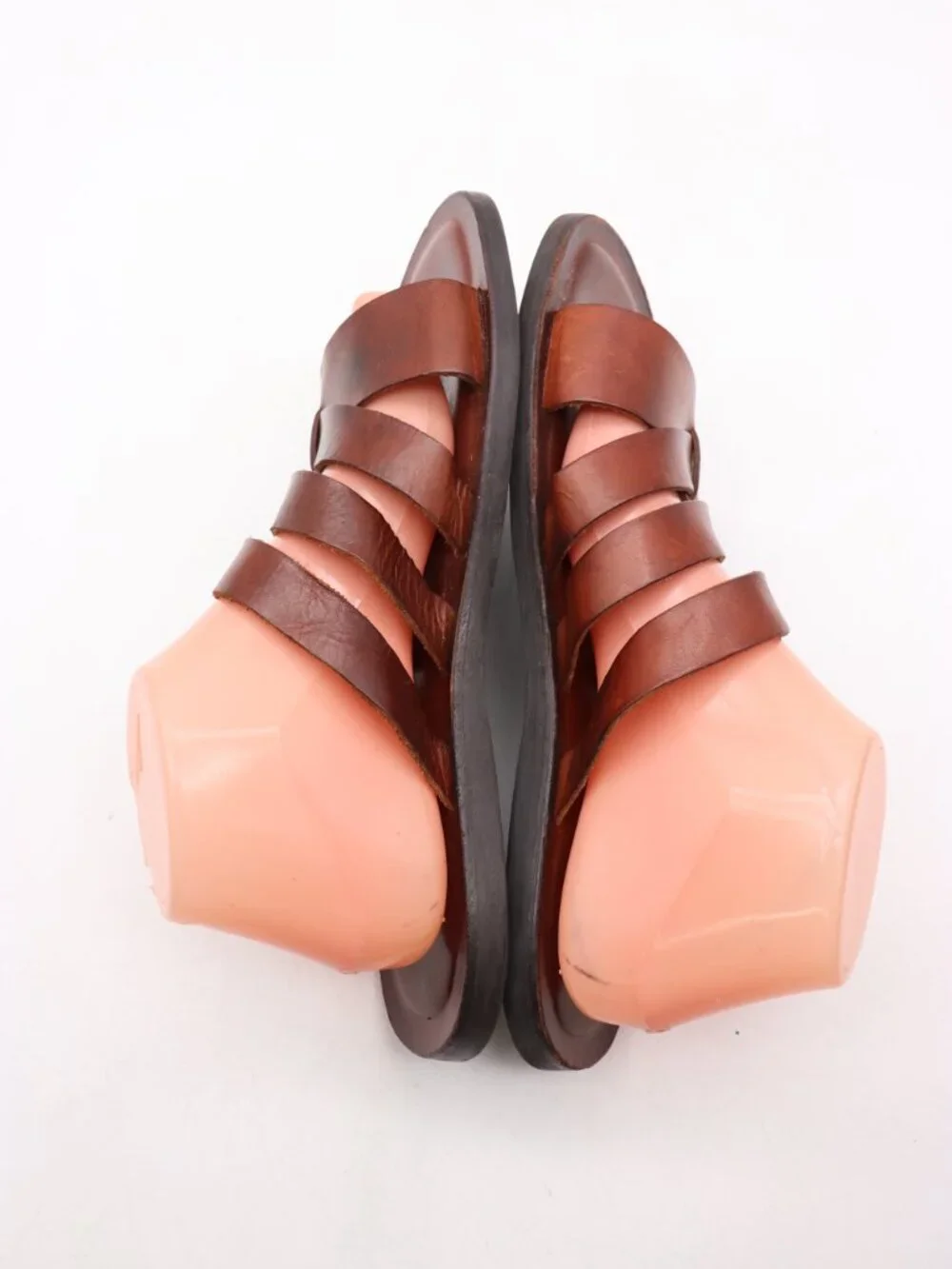 To Boot New York Sandals Men's Size 9 Brown Leather Slide Fisherman Italy